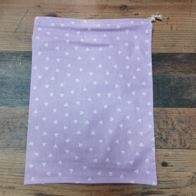 Mauve cœur blanc - Hauteur 40 cm x Largueur 26 cm