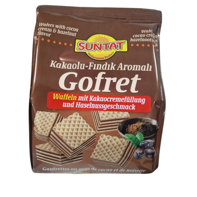 Gaufrettes saveur cacao SUNTAT 150g