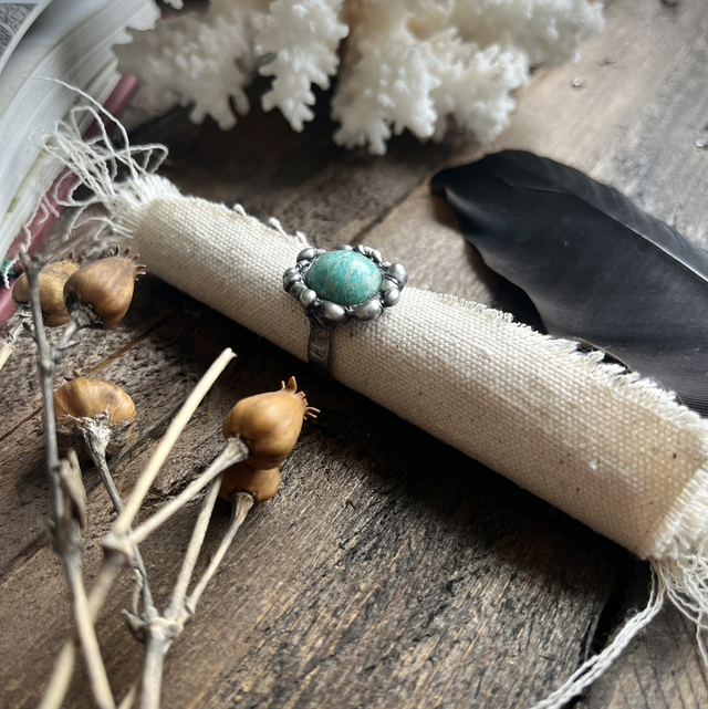 Bague organique Amazonite #2