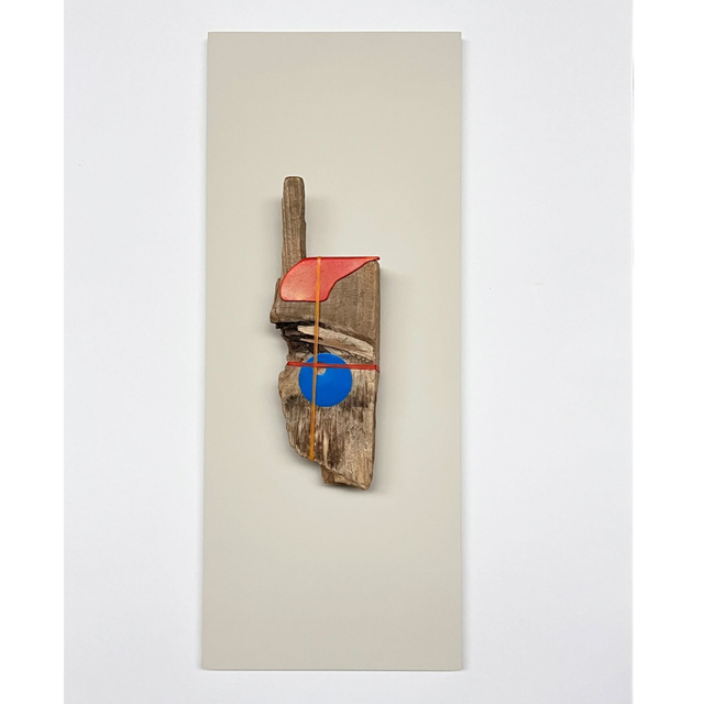 Blue Crossing - 3D abstract wall sculpture