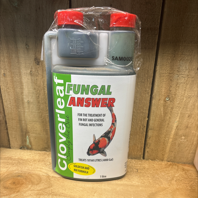 Cloverleaf - Fungal Answer - treatment of fin rot and fungal - treats 18160L / 4000 Gallon - 1L 