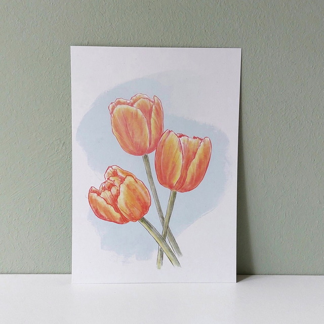 kaart [bloemen] tulpen