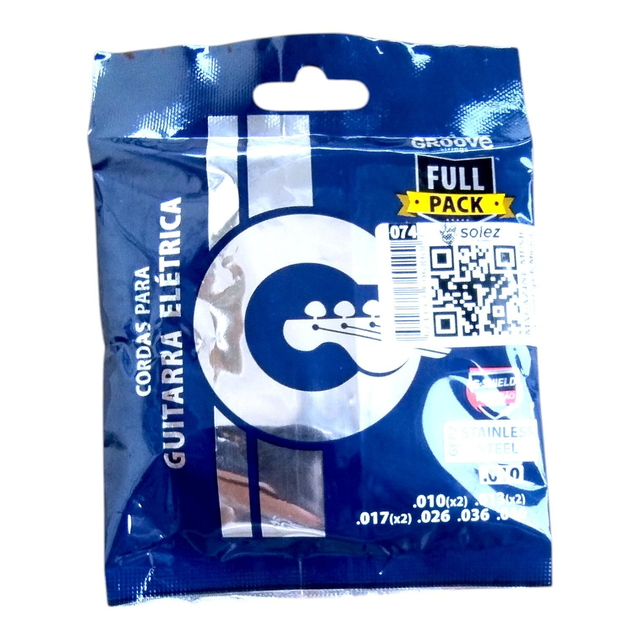 074 - Encordoamento Cordas de Guitarra 010 Groove GFP2 Cód 074