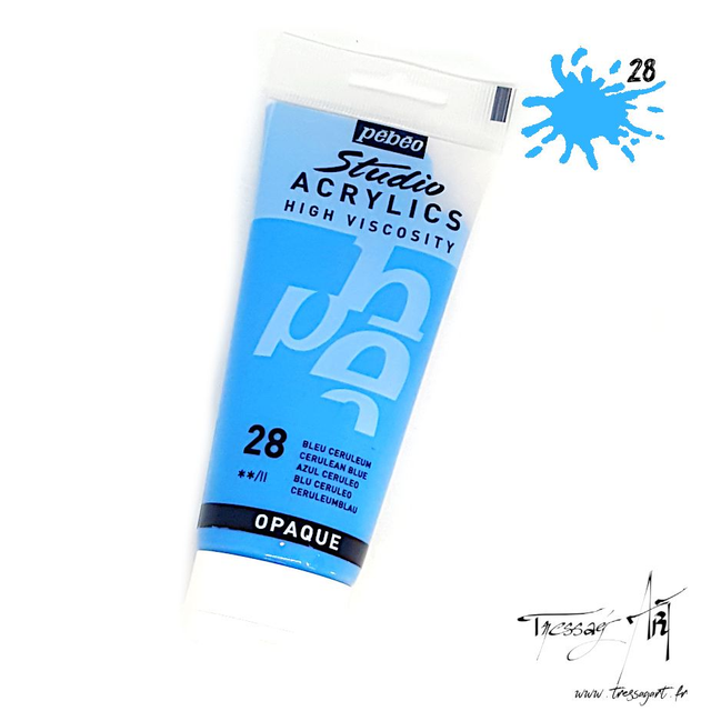 PEBEO - ACRYLIQUE 100ML - BLEU CERULEUM - PB016028