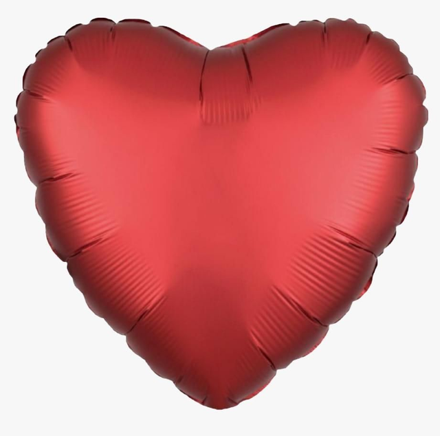 Cuori Foil 18&quot; Rosso Opaco