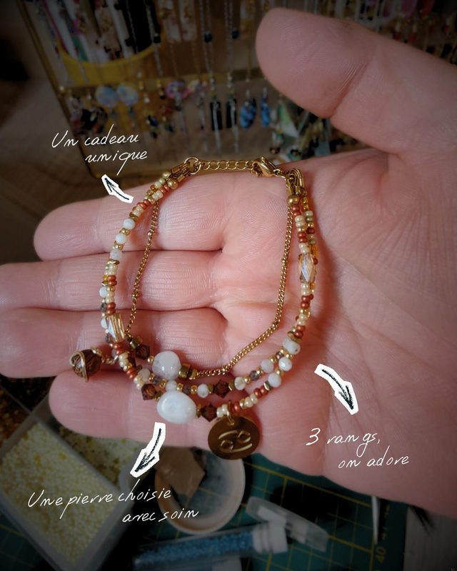 Bracelet Astro Cancer & Pierre de Lune
