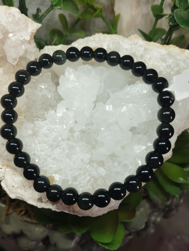 Bracelet obsidienne oeil céleste 6mm