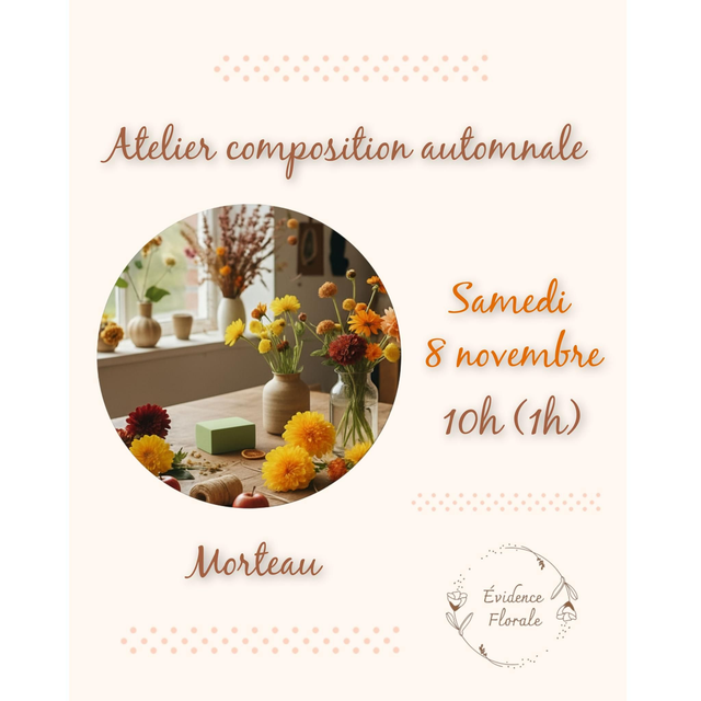 Atelier composition florale automnale (samedi 8 novembre 10h)