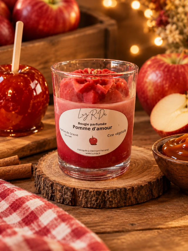 Bougie Déco - 60 grammes - "Pomme d'amour"