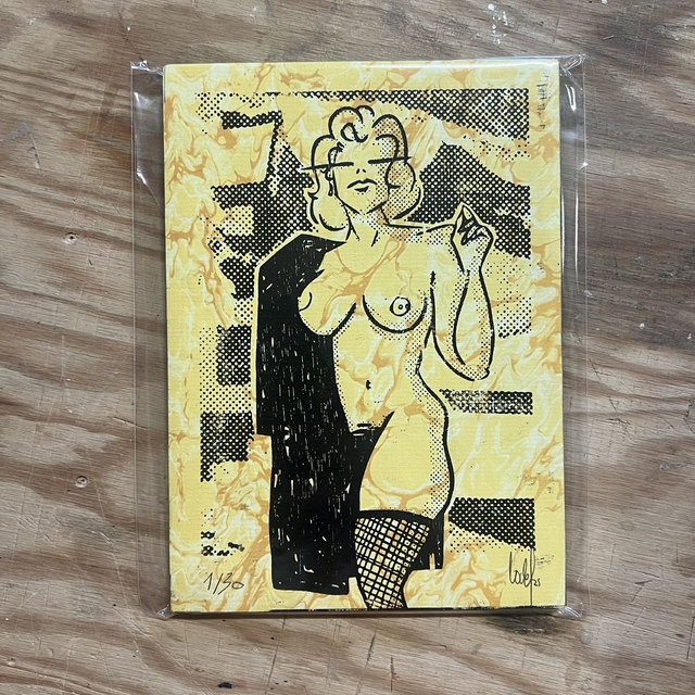 Xylo STEFANIA NOIR marbré jaune 13x18 cm sans cadre