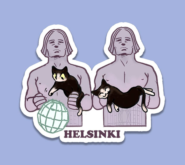 Lyhdynkantajat and their cats vinyl sticker