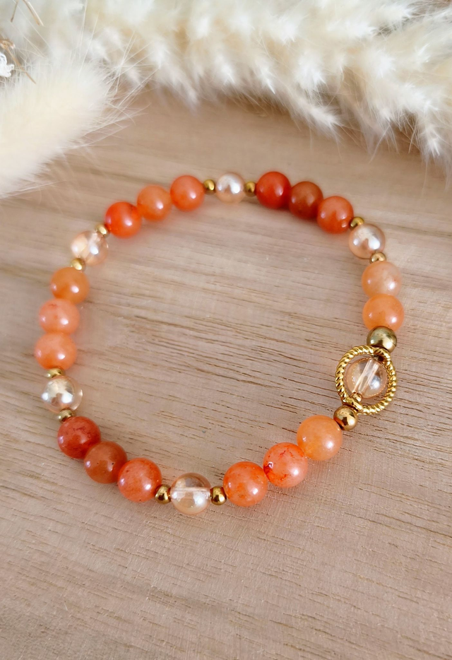 A Bracelet "Élan" Aventurine orange