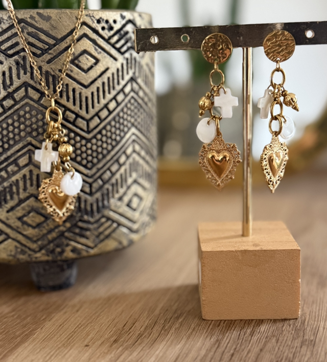 Boucles d’oreilles multi pampilles ex voto