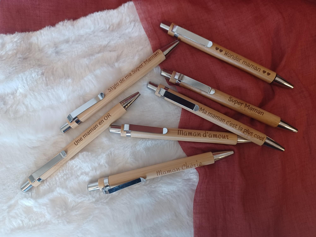 Stylo bambou spécial "Maman"