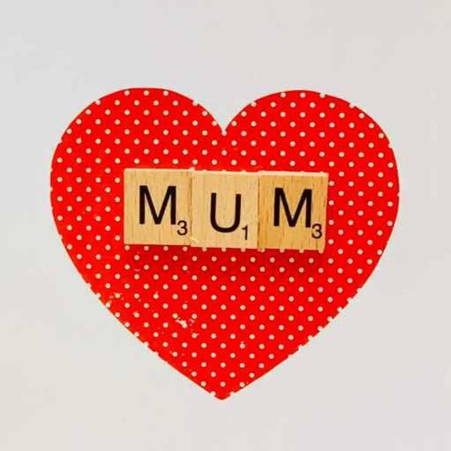 Mum Scrabble Heart