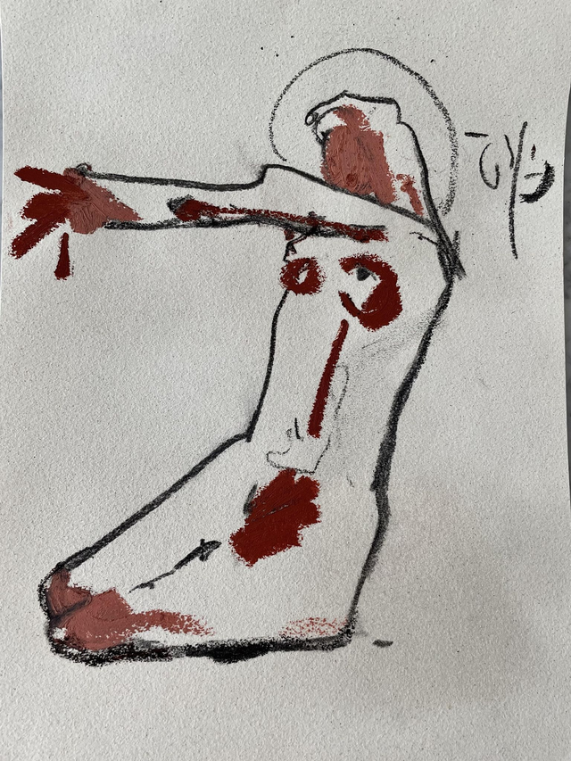 Olga Stein. Drawing from the series &quot;Separation the spirit from the body&quot; 