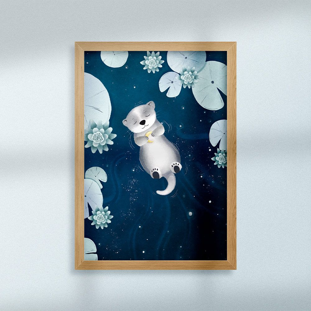 "La petite loutre" Affiche A5, A4 ou 30x40