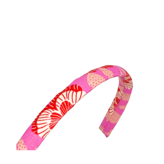 Narrow Alice Band - Pink Violet - Japanese Cotton