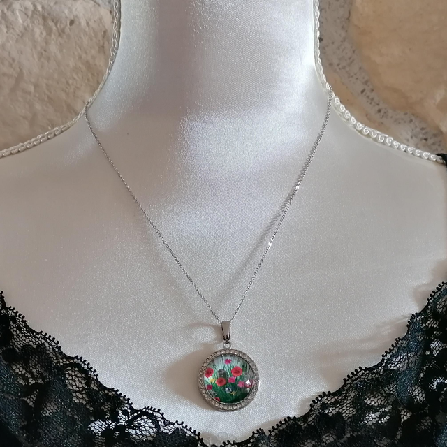 Collier Coquelicots