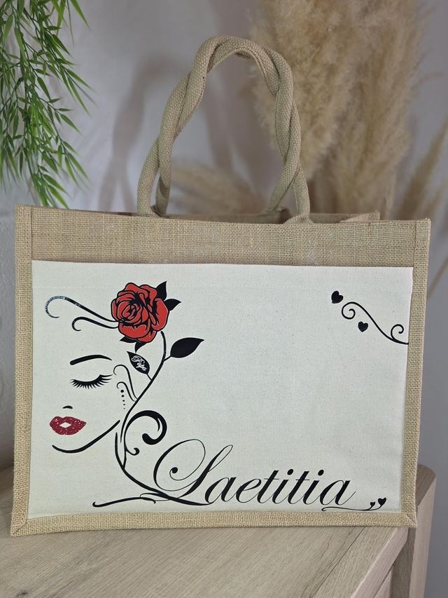 Cabas "visage stylisée"