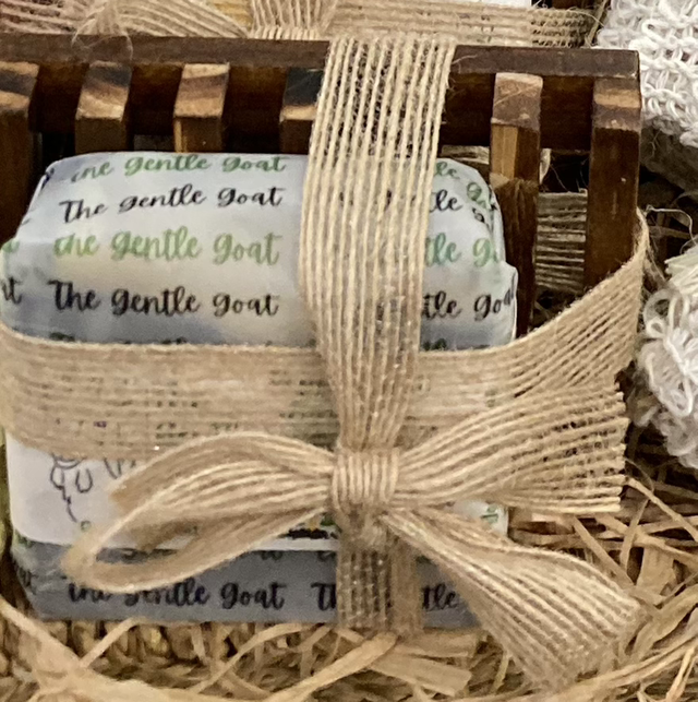 Wooden soap dish and soap gift set 