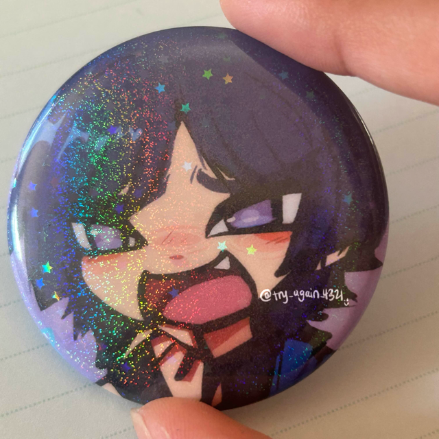 Scaramouche pin badge >:3