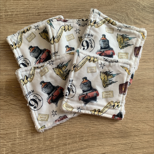 Lot de 5 lingettes lavables