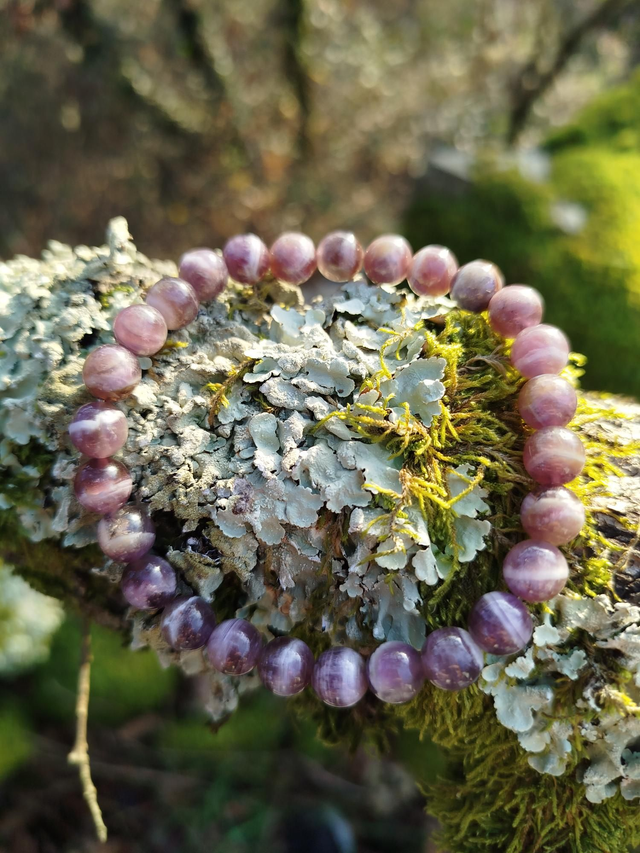 Bracelet Homme Améthyste Rubanée 