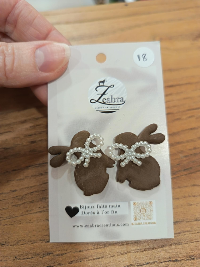 Boucles lapins choco nœuds