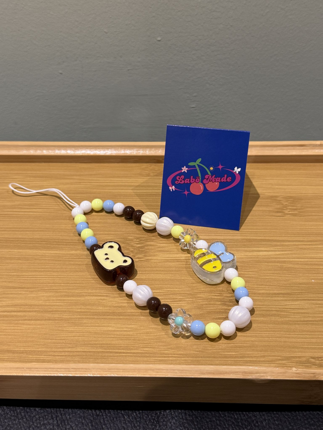 Bee-loved Teddy Loaf Charm Strap