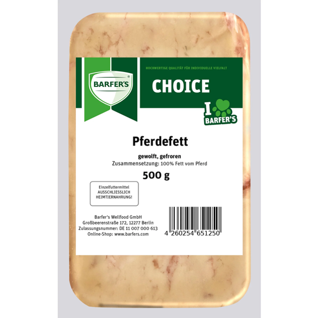 Pferdefett gewolft 500g