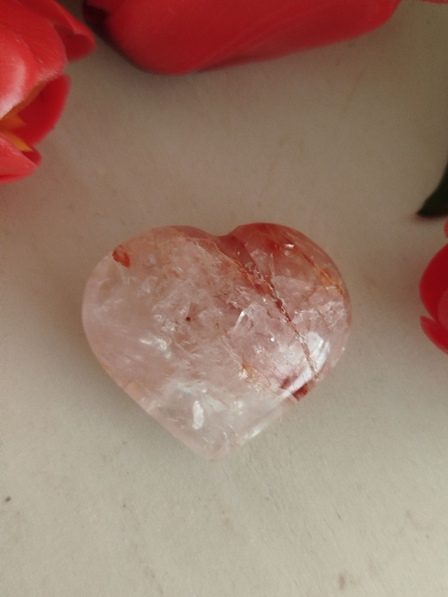Cœur en Quartz Hématoide