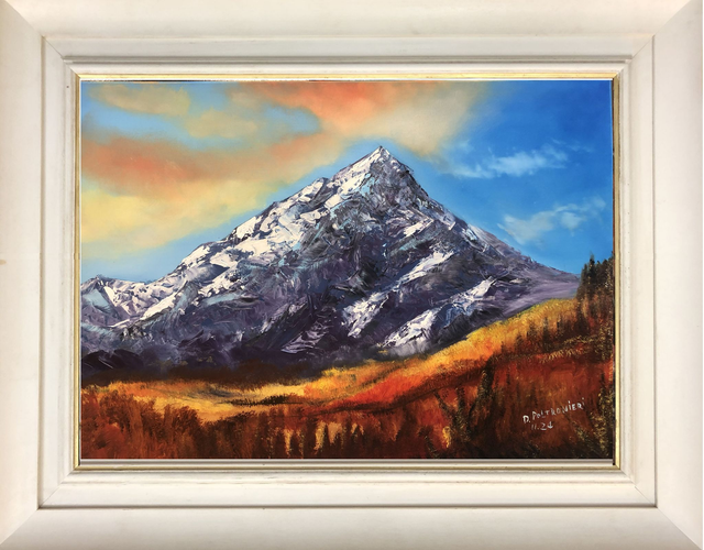 Montagna olio su tela 50 x 70 cm. (Daniele Poltronieri)