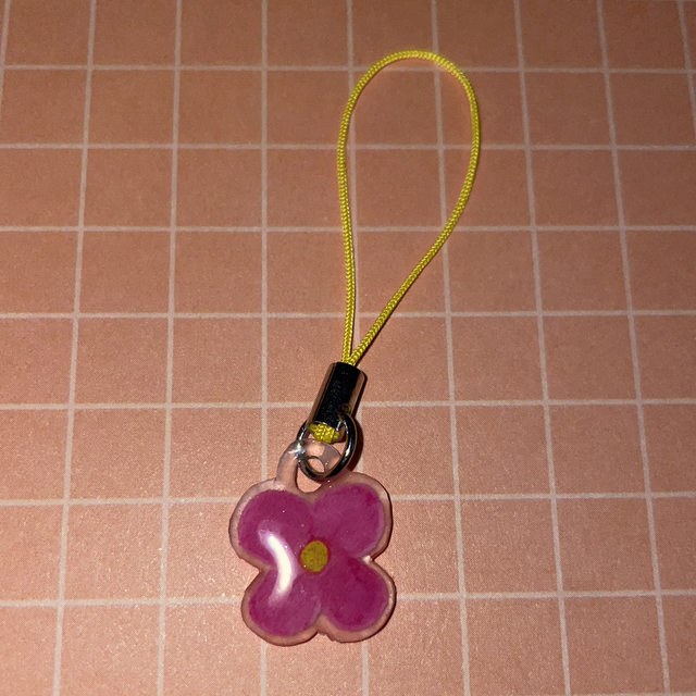 Mini Phone charm fleur