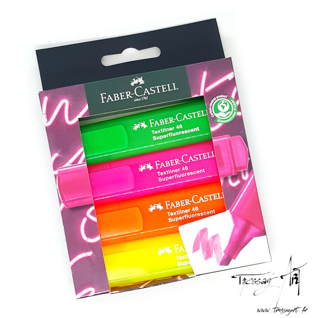 FABER CASTELL - LOT DE 4 SURLIGNEURS - FB052000