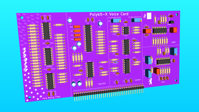 Analog Voice Card for a Polyphonic Synthesizer PCB