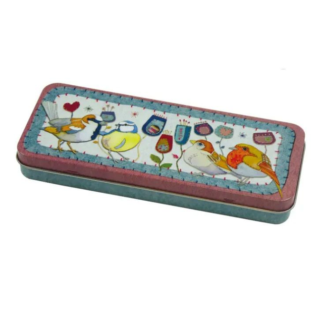 Pencil Tin Stitched Birdies