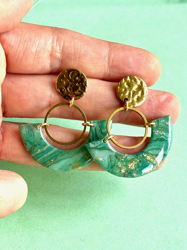 Boucles « Aura de Jade »