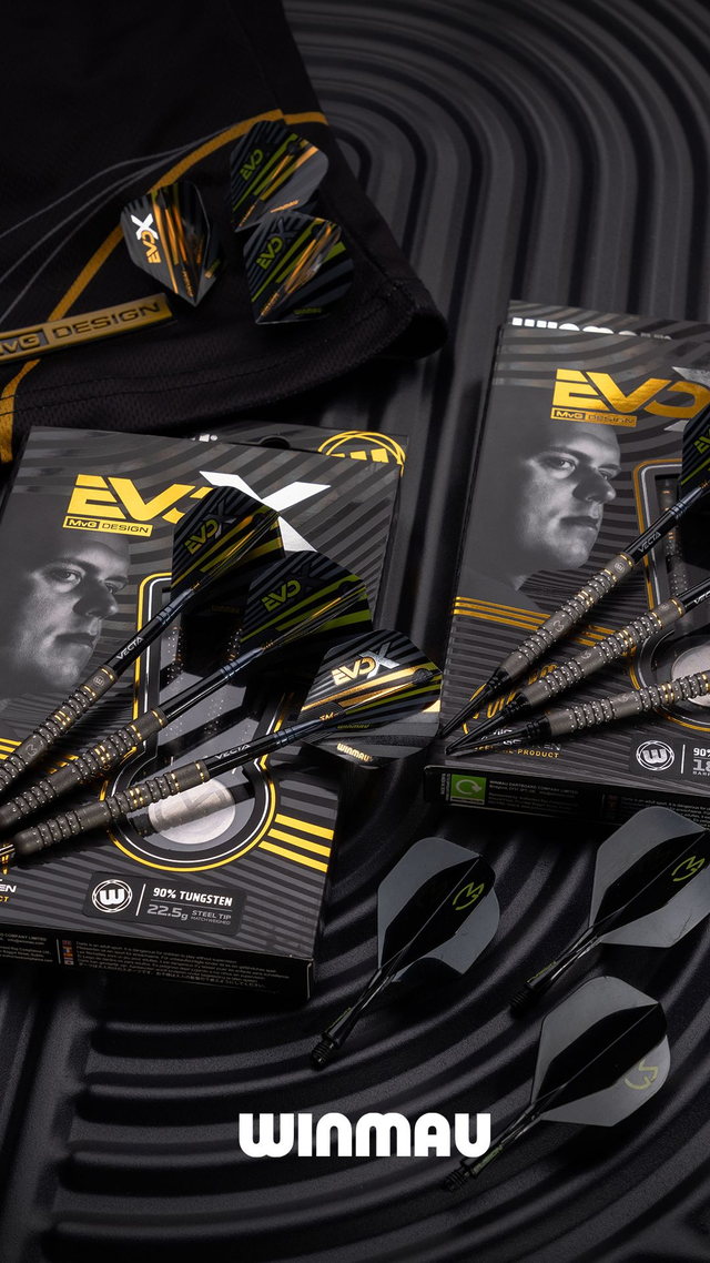 Michael van Gerwen MvG Evo X 90% Tungsten Steel Tip Darts by Winmau