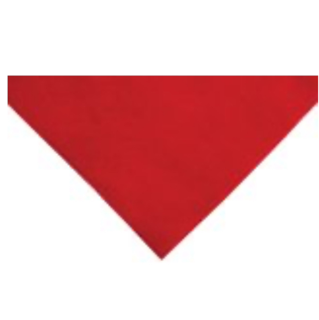 Felt squares: wool/viscose Oriental Red 