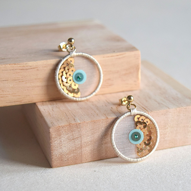 Boucles - PAILLETTES / Bleu