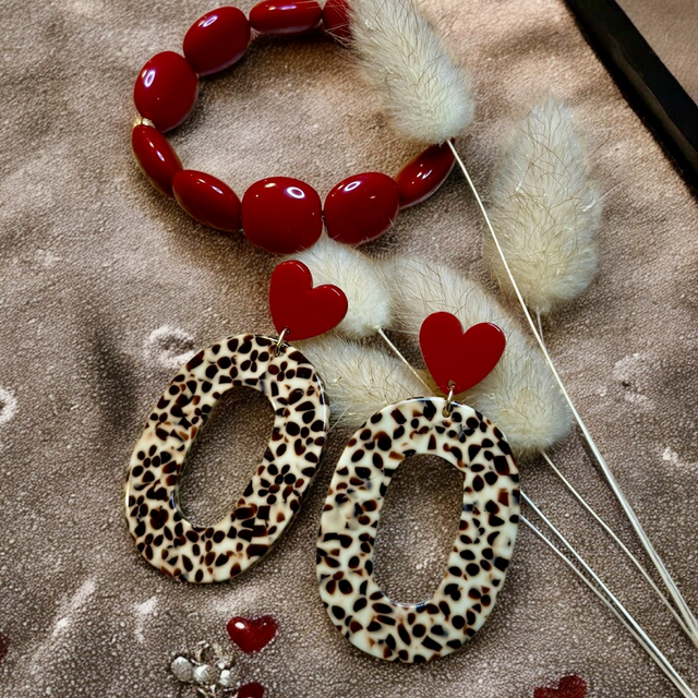 LOUISON Moucheté coeur rouge 