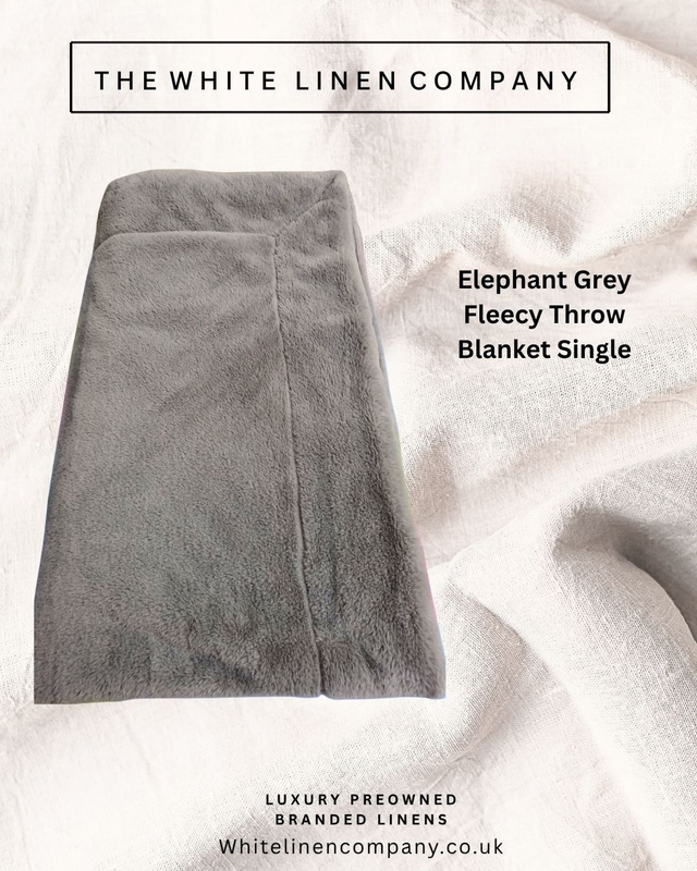 Elephant Grey Soft Snuggly Blanket Throw - Double