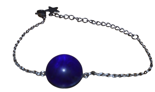 Bracelet en résine bleu   