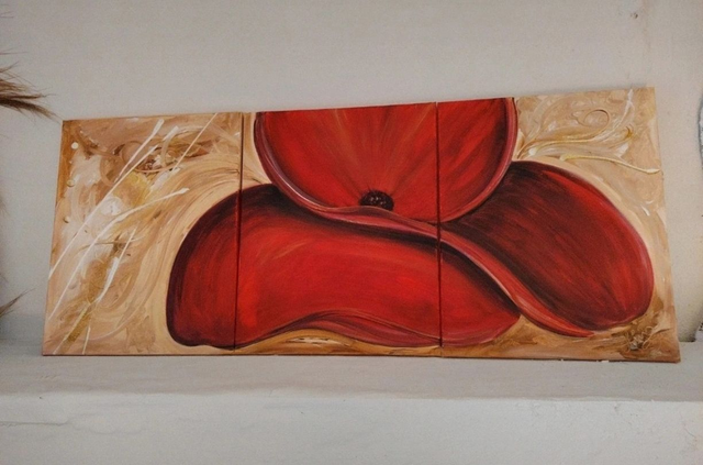 Tableau moderne coquelicot