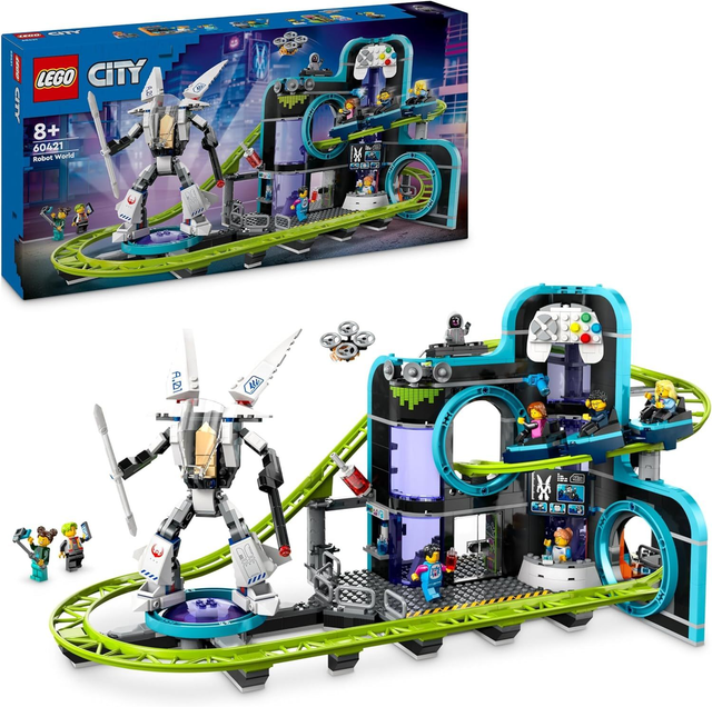 LEGO® City 60421 Achterbahn mit Roboter-Mech