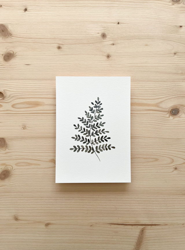 Affiche aquarelle A5 - Fougère