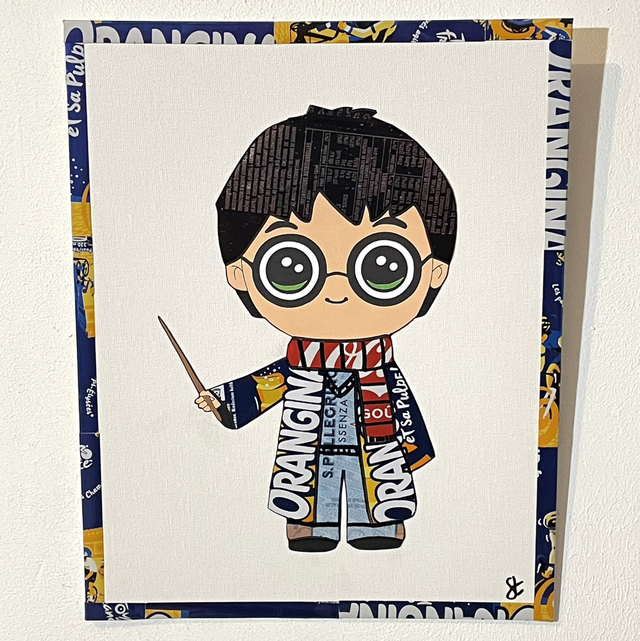 Tableau Harry Potter réalisé avec des canettes recyclées 