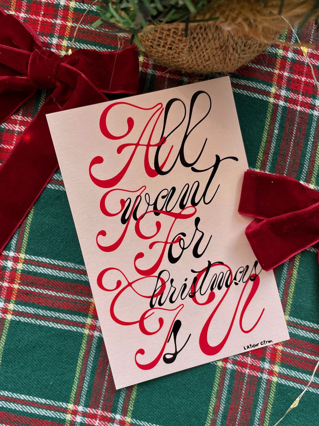 Cart de Noël - All I Want For Christmas Is You