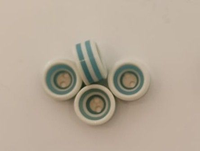 Knopen: Blauw wit 9mm